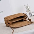 Borse Firmate Replica a tracolla Notturno Intrecciato Bottega Veneta Marrone scamosciato