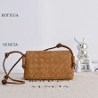 Borse Firmate Replica a tracolla Notturno Intrecciato Bottega Veneta Marrone scamosciato
