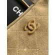 Borsa Chanel 26S Maxi Bowling AS6211 scamosciata di vitello beige scuro