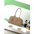 Borsa Chanel 26S Maxi Bowling AS6211 scamosciata di vitello beige scuro