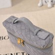 Borse Beauty case Bottega Veneta trucco scamosciata Grigio