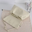 Borsa a tracolla Bottega Veneta Giorno Intrecciato Bianco