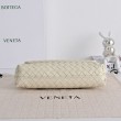 Borsa a tracolla Bottega Veneta Giorno Intrecciato Bianco