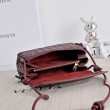 Borse Replica fedele Notturno Intrecciato Bottega Veneta Borgogna