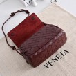Borse Replica fedele Notturno Intrecciato Bottega Veneta Borgogna