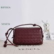 Borse Replica fedele Notturno Intrecciato Bottega Veneta Borgogna