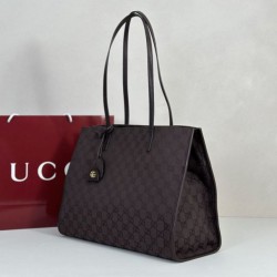 Replica di lusso Borsa 1:1 tote grande Gucci 875056 Londra Caffè Imitazioni Cloni Borsa Replica 1:1 tote grande Gucci 875056 Londra Caffè firmate
