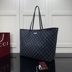 Replica di lusso Qualità superiore replica tote grande Gucci 874745 Tribeca Tela blu scuro Imitazioni Cloni Qualità superiore replica tote grande Gucci 874745 Tribeca Tela blu scuro firmate