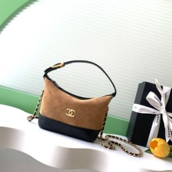 Cloni Pochette Chanel AP5187 Mini Coco Base con catena in camoscio marrone firmate