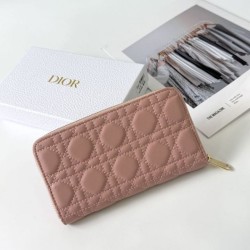 Replica di lusso Portafoglio Dior My Dior con farfalle Rosa Imitazioni Cloni Portafoglio Dior My Dior con farfalle Rosa firmate