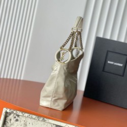 Replica di lusso Borsa a tracolla YSL Saint Laurent Hortense beige cerata Imitazioni Cloni Borsa a tracolla YSL Saint Laurent Hortense beige cerata firmate