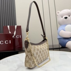 Replica di lusso Borsa a tracolla piccola Gucci 875847 Gossip marrone Imitazioni Cloni Borsa a tracolla piccola Gucci 875847 Gossip marrone firmate