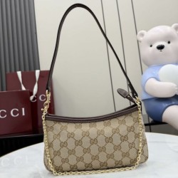 Cloni Borsa a tracolla piccola Gucci 875847 Gossip marrone firmate