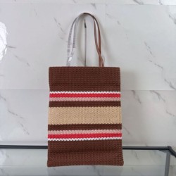 Replica di lusso Borsa tote Miu Miu crochet rafia 5BG248 con ricami verticali Imitazioni Cloni Borsa tote Miu Miu crochet rafia 5BG248 con ricami verticali firmate