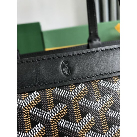 Replica di lusso Borsa tote Goyard Bellechasse Biaude PM Nera Imitazioni Cloni Borsa tote Goyard Bellechasse Biaude PM Nera firmate