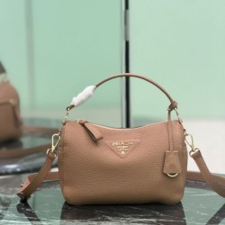 Cloni Borse Replica a tracolla piccola Prada 1BC277 con manico superiore marrone firmate