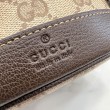 Borsa a secchiello Gucci 876060 con tracolla marrone
