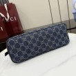 Borse Replica a tracolla media Gucci 874744 Madison Denim GG blu scuro