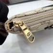 Borsa Replica 1:1 a tracolla piccola Gucci 867130 Horsebit Web Tela GG marrone