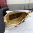 Borsa Replica 1:1 a tracolla piccola Gucci 867130 Horsebit Web Tela GG marrone