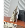 Borsa a tracolla YSL Saint Laurent Hortense beige cerata