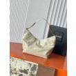 Borsa a tracolla YSL Saint Laurent Hortense beige cerata