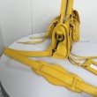 Replica Perfetta Balenciaga Le City Mini 24cm pelle di agnello stropicciata gialla