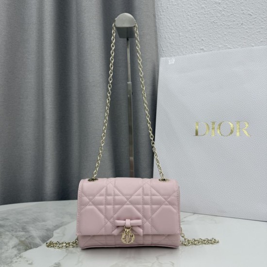 Qualità superiore replica Dior My Tender Dior Top Handle Mini Chain Bag Rosa