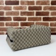 Borsa tote grande Gucci 815213 emblema GG e manici superiori Nero Imitazioni