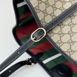 Borsa tote grande Gucci 815213 emblema GG e manici superiori Nero Imitazioni
