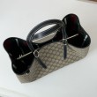 Borsa tote grande Gucci 815213 emblema GG e manici superiori Nero Imitazioni