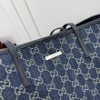 Qualità superiore replica tote grande Gucci 874745 Tribeca Tela blu scuro