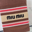 Borsa tote Miu Miu crochet rafia 5BG248 con ricami verticali Borsa tote Miu Miu crochet rafia 5BG248 con ricami verticali