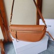 Mini borsa Celine Besace Halfmoon 25 cm marrone