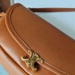 Mini borsa Celine Besace Halfmoon 25 cm marrone