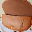 Mini borsa Celine Besace Halfmoon 25 cm marrone