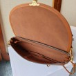 Mini borsa Celine Besace Halfmoon 25 cm marrone
