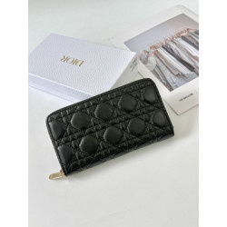 Pari all'originale replica Portafoglio Dior My Dior con farfalle Nero