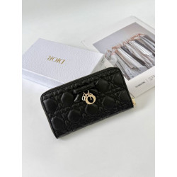 Pari all'originale replica Portafoglio Dior My Dior con farfalle Nero