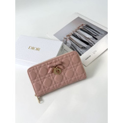 Portafoglio Dior My Dior con farfalle Rosa