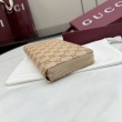 Qualità superiore replica Portafoglio lungo Gucci 876434 con cerniera tela GG marrone