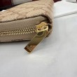 Qualità superiore replica Portafoglio lungo Gucci 876434 con cerniera tela GG marrone
