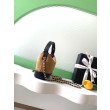 Pochette Chanel AP5187 Mini Coco Base con catena in camoscio marrone