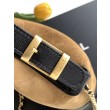 Pochette Chanel AP5187 Mini Coco Base con catena in camoscio marrone