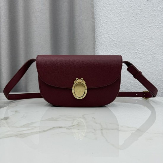 Replica di lusso Borsa a tracolla Dior Médaillon 23cm M3920 Borgogna Imitazioni Cloni Borsa a tracolla Dior Médaillon 23cm M3920 Borgogna firmate
