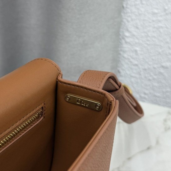 Replica di lusso Borsa a tracolla Dior Médaillon 23cm M3920 Marrone Imitazioni Cloni Borsa a tracolla Dior Médaillon 23cm M3920 Marrone firmate