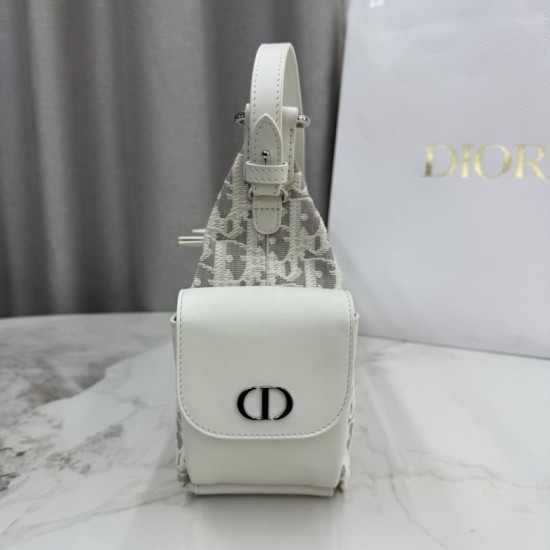 Replica di lusso Borsa a tracolla/a spalla Dior D-Dream Dior Oblique M6323 beige Imitazioni Cloni Borsa a tracolla/a spalla Dior D-Dream Dior Oblique M6323 beige firmate