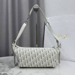 Bora Pari all'originale replica a tracolla piccola Dior D-Journey M2416 beige/grigio
