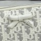 Replica di lusso Pochette Dior Oblique Bow Chain S2504 beige/grigio Imitazioni Cloni Pochette Dior Oblique Bow Chain S2504 beige/grigio firmate