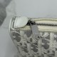 Replica di lusso Pochette Dior Oblique Bow Chain S2504 beige/grigio Imitazioni Cloni Pochette Dior Oblique Bow Chain S2504 beige/grigio firmate